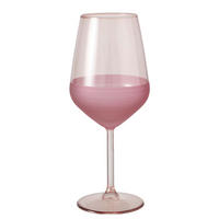 BOROSPOHÁR - világos rózsaszín, Design, üveg (9/22cm)