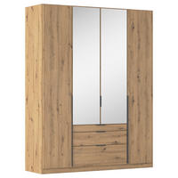 DREHTÜRENSCHRANK 181/229/54 cm 4-türig Eiche Artisan  - Eiche Artisan/Grau, MODERN, Holzwerkstoff/Metall (181/229/54cm) - Rauch Möbel