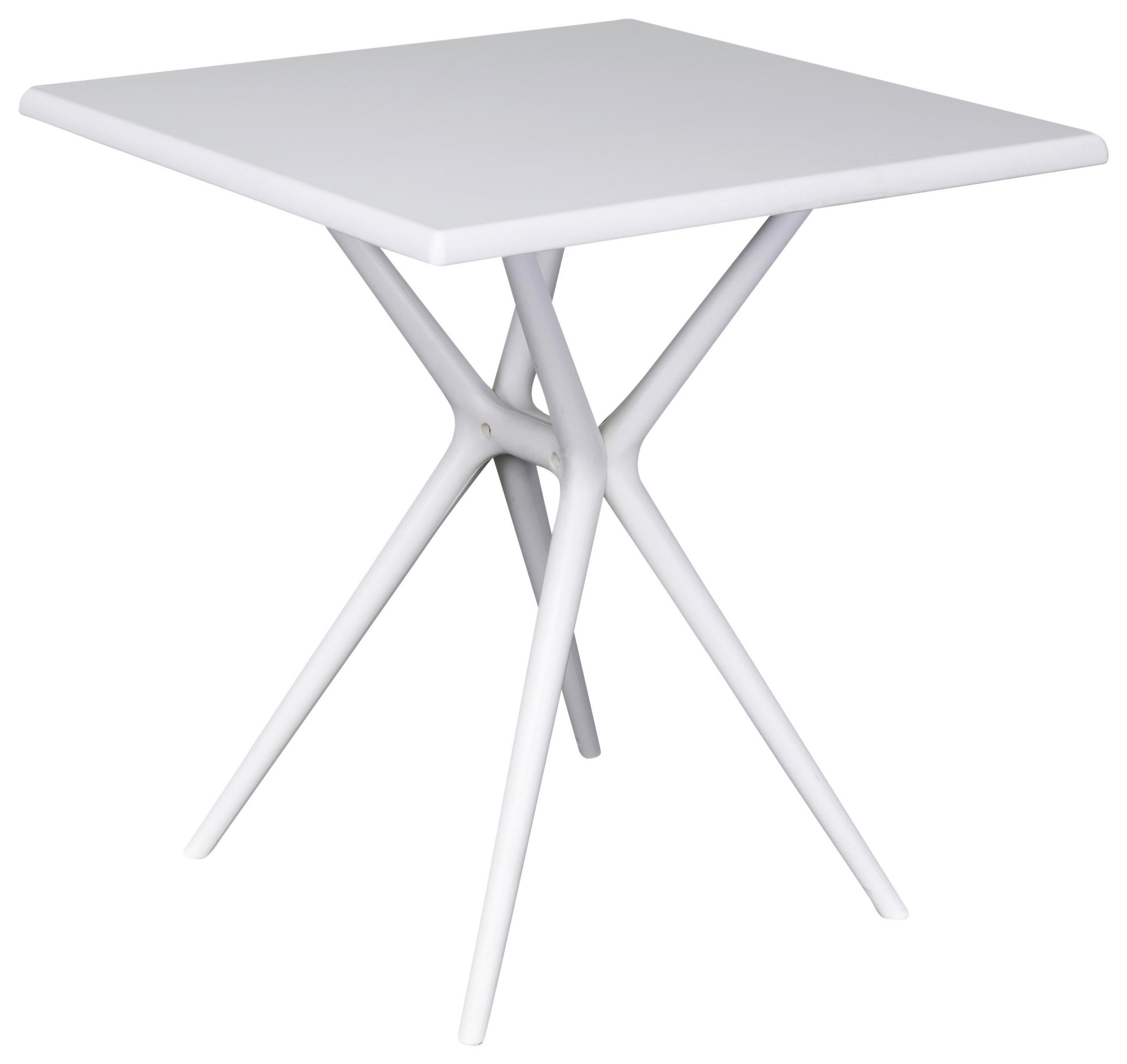 GARTENTISCH 70/70/74 cm Kunststoff quadratisch  - Weiß, Design, Kunststoff (70/70/74cm) - Ambia Garden