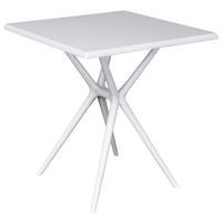 GARTENTISCH 70/70/74 cm Kunststoff quadratisch  - Weiß, Design, Kunststoff (70/70/74cm) - Ambia Garden
