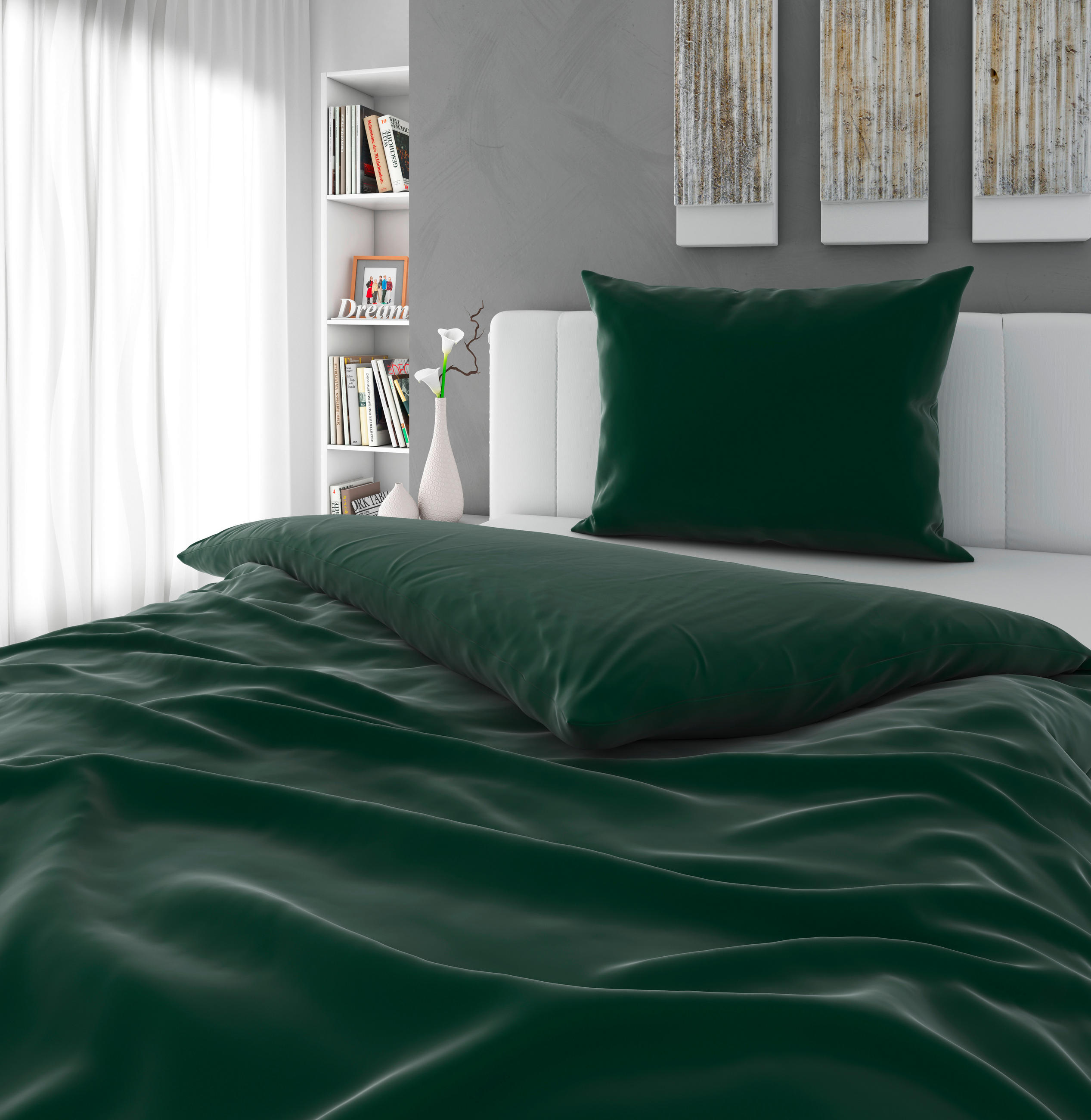 PREVLEKA ZA BLAZINO   40/80 cm       - temno zelena, Basics, tekstil (40/80cm) - Novel