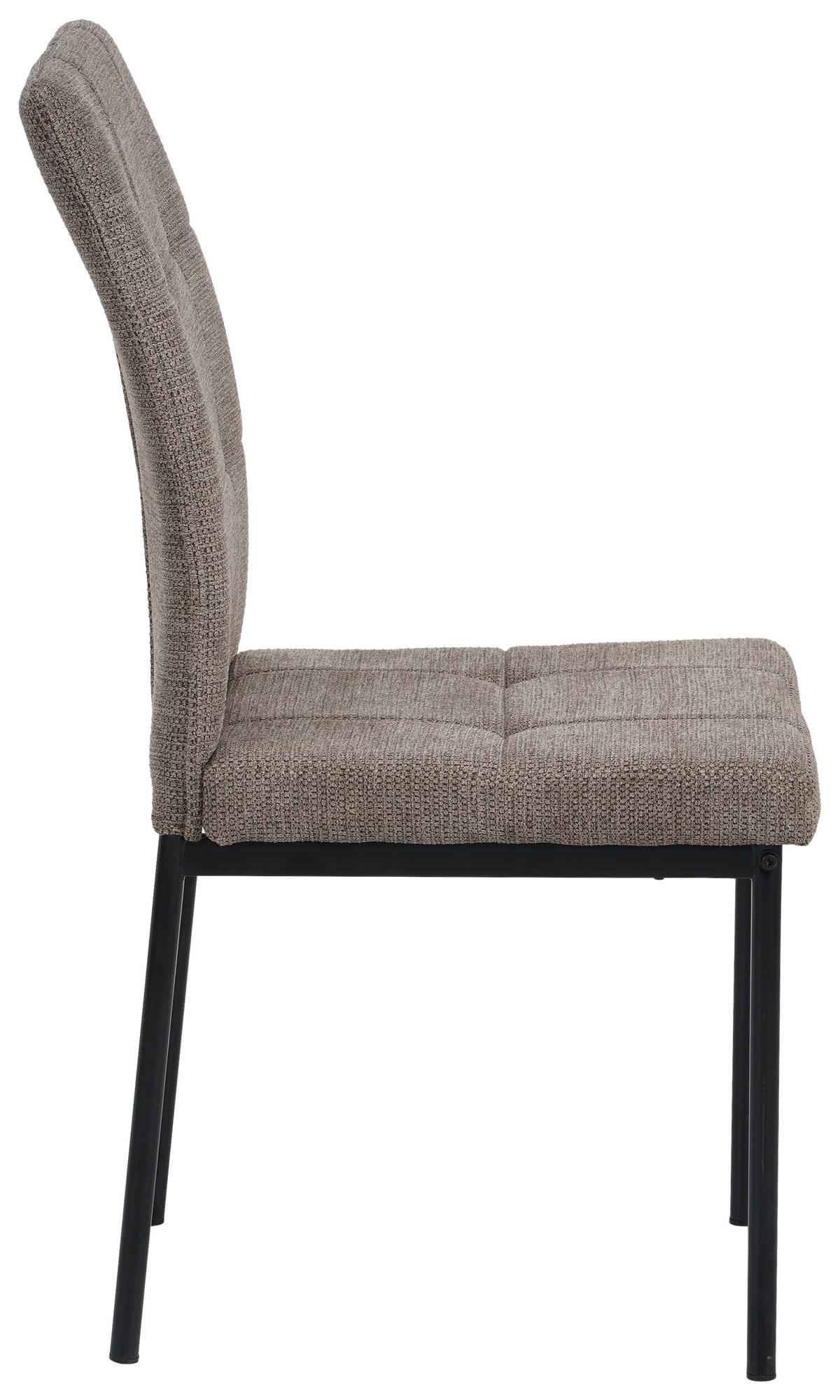 STUHL Mikrofaser Braun, Schwarz  - Schwarz/Braun, KONVENTIONELL, Textil/Metall (44/96/61cm) - MID.YOU