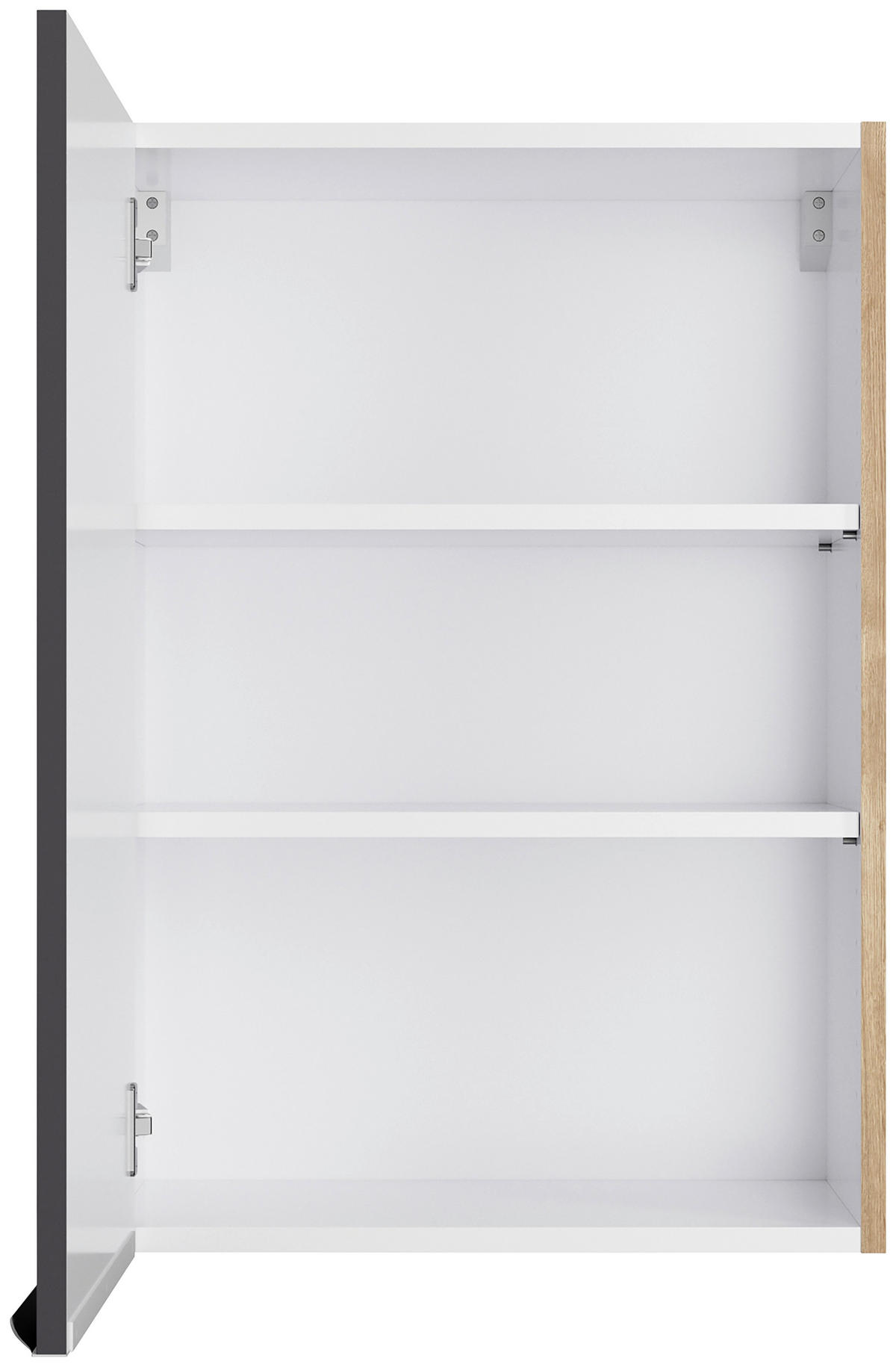 KÜCHENBLOCK 270 cm   in Anthrazit, Eichefarben  - Edelstahlfarben/Eichefarben, Basics, Holzwerkstoff/Metall (270cm) - Optifit