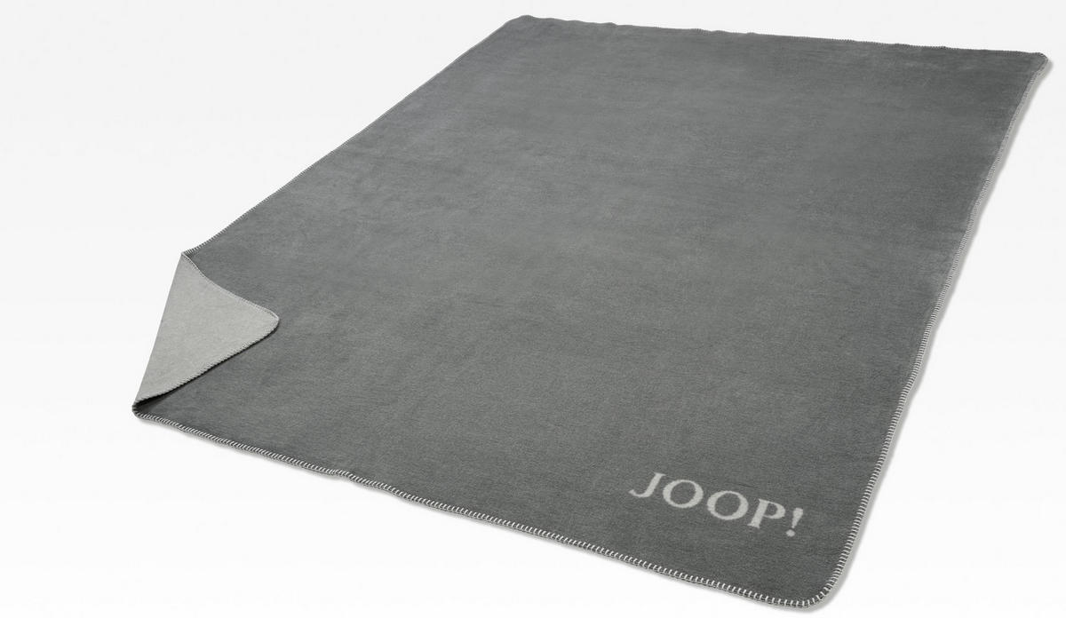 PLAID Uni-Doubleface 150/200 cm  - Weiss/Grau, Design, Textil (150/200cm) - Joop!