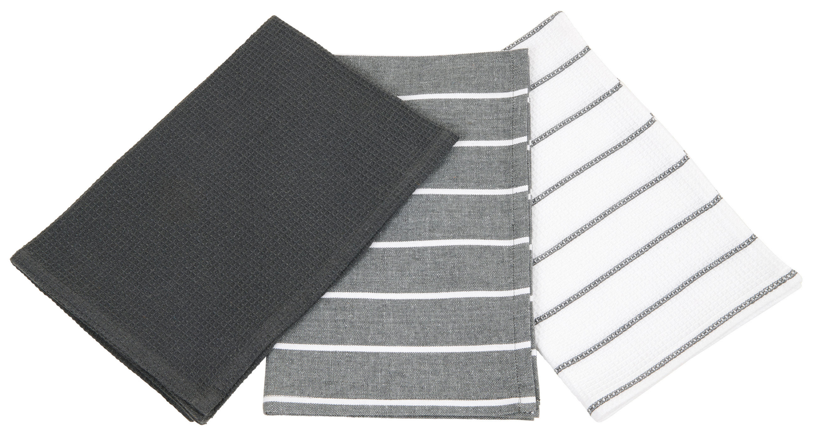 GESCHIRRTUCH-SET Anthrazit  - Anthrazit, Basics (40/60cm) - Esposa