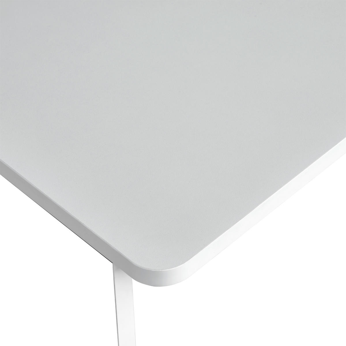 KOTNA PISALNA MIZA kovina, leseni material bela  - bela, Moderno, kovina/leseni material (140/75/140cm) - MID.YOU