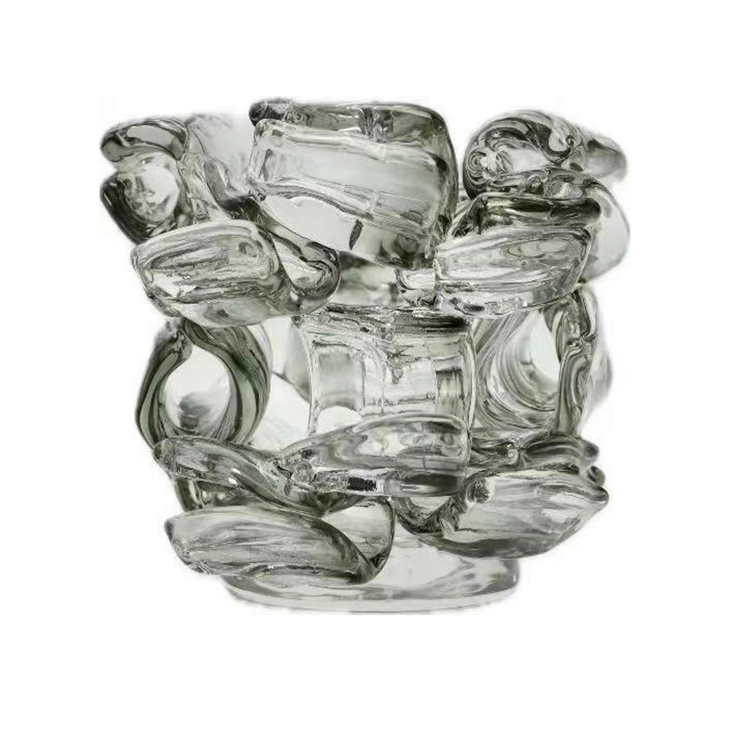 LJUSSTAKE  - grå, Trend, glas (15/13,5cm) - Ambia Home