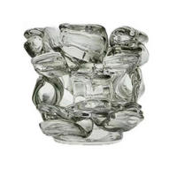 LJUSSTAKE  - grå, Trend, glas (15/13,5cm) - Ambia Home