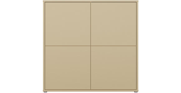 HIGHBOARD  124,5/121,5/34,9 cm  - Gelb/Grau, MODERN, Holzwerkstoff/Kunststoff (124,5/121,5/34,9cm) - Carryhome