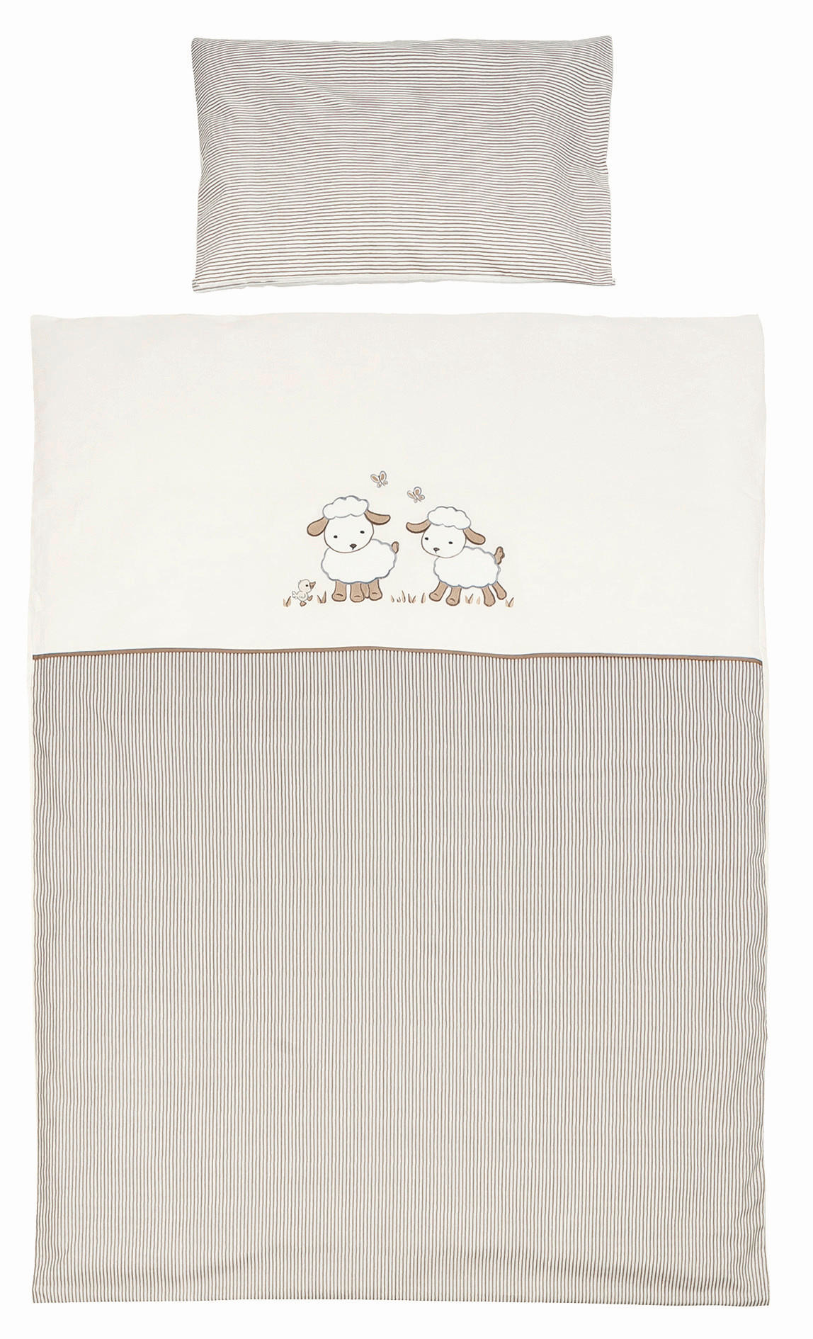 SET ZA DJEČJI KREVETIĆ   100/140/160 cm    - bijela/taupe, Basics, tekstil (100/140/160cm) - My Baby Lou