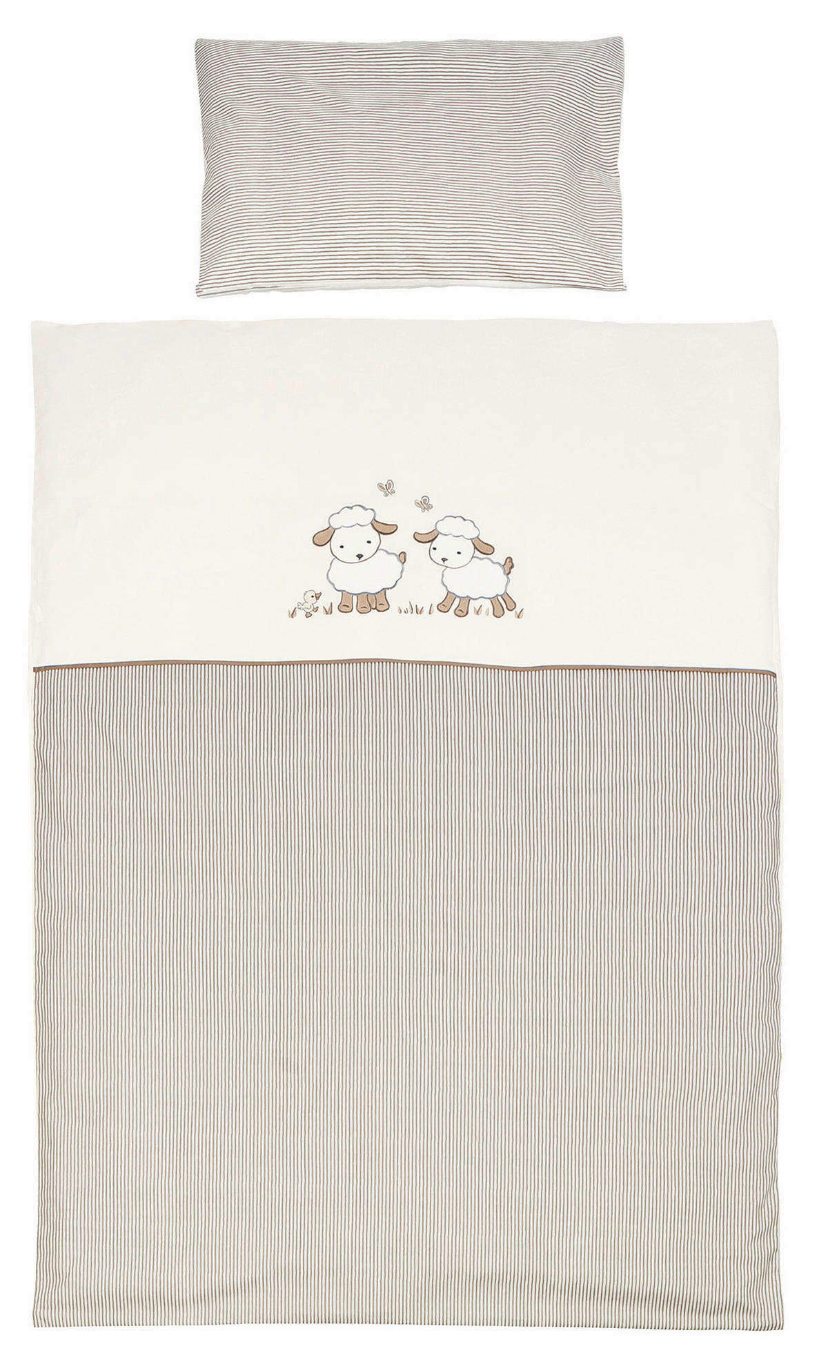 SET ZA DJEČJI KREVETIĆ   100/140/160 cm    - bijela/taupe, Basics, tekstil (100/140/160cm) - My Baby Lou