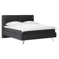 POLSTERBETT Anthrazit 200/200 cm  - Anthrazit/Alufarben, Design, Textil/Metall (200/200cm) - Joop!