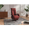 SESSEL in Echtleder Rotbraun  - Rotbraun/Schwarz, Konventionell, Leder/Metall (74/112/82cm) - Sit & More