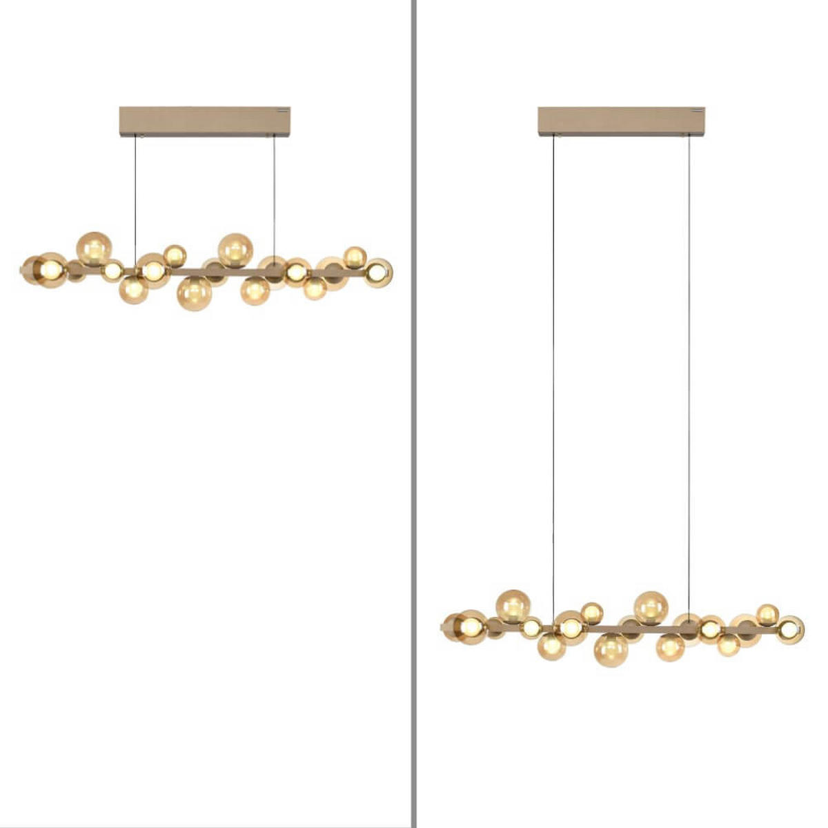 VISEČA NIHALNA LED-SVETILKA  PURE E-POPUP 45 W//2700-5000 K/230 V/ - barve brona, Basics, kovina/umetna masa (120/29.5/240cm) - Neuhaus PURE