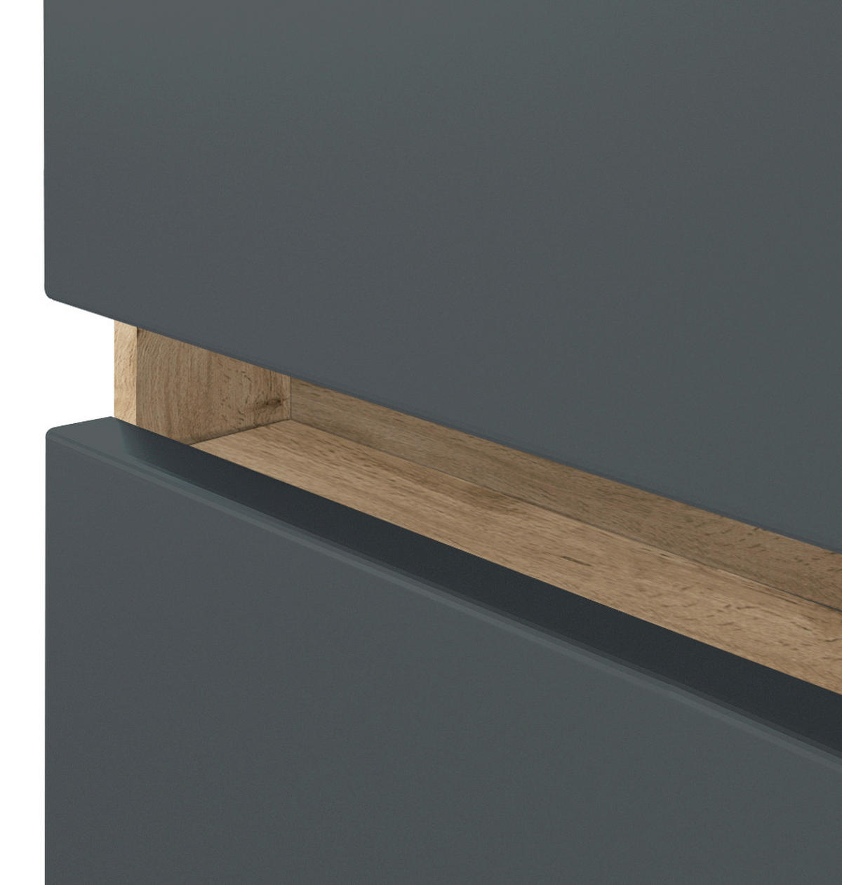 HOCHSCHRANK 40/180/35 cm  - Eiche Wotan/Silberfarben, Design, Holzwerkstoff/Kunststoff (40/180/35cm) - Held