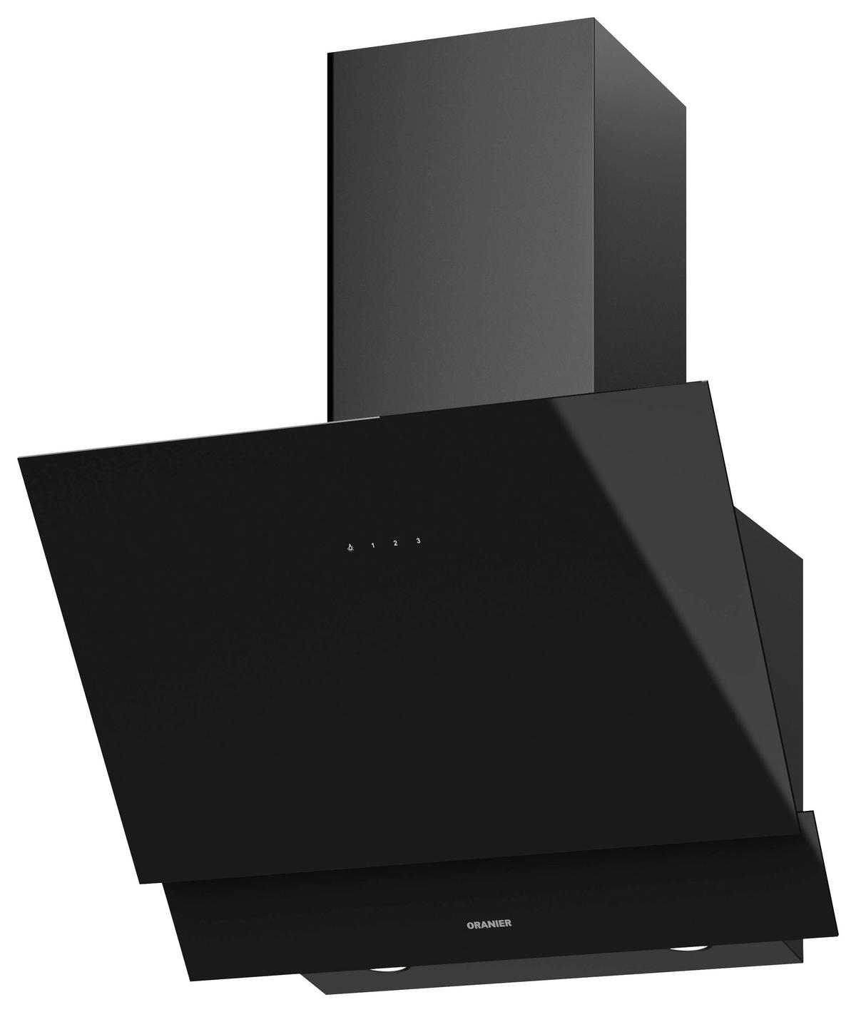 DUNSTABZUGSHAUBE MIRAN60S1  - Schwarz, Design, Glas/Metall (59,6/76,7-115,2/39,2cm) - Oranier