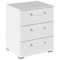 NACHTSCHRANK 50/61/42 cm  - Silberfarben/Weiß, Design, Holzwerkstoff/Metall (50/61/42cm) - Novel