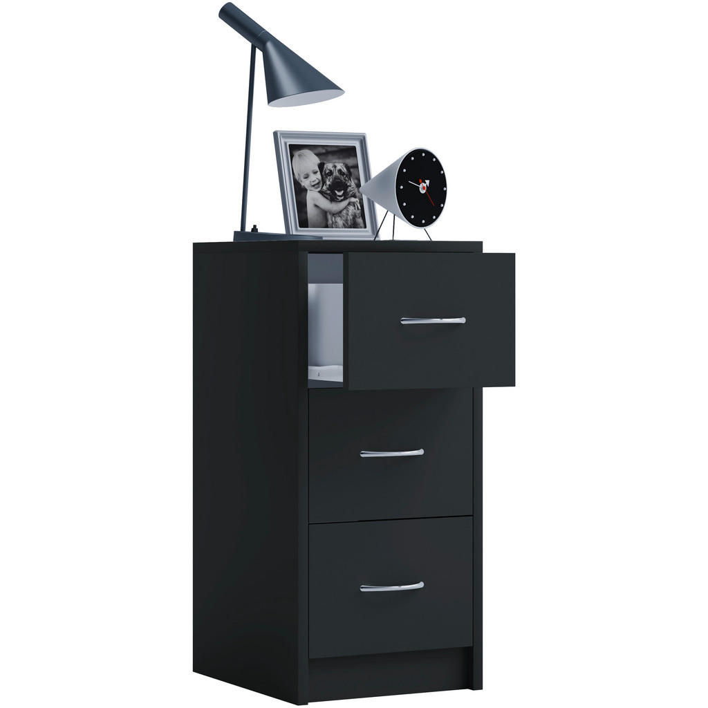 Nachkästchen Schwarz H: 65 Cm Boxal Maxi