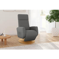 RELAXSESSEL in Textil Dunkelgrau  - Eichefarben/Dunkelgrau, KONVENTIONELL, Holz/Textil (71/110/82cm) - Sit & More