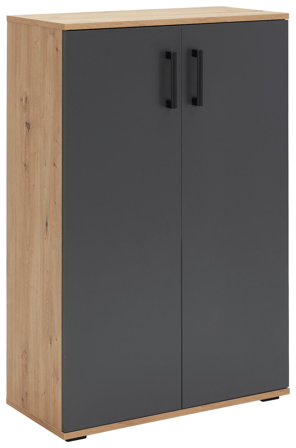 SCHUHSCHRANK Anthrazit, Eiche Artisan  - Anthrazit/Schwarz, KONVENTIONELL, Holzwerkstoff/Kunststoff (70/106/29,5cm) - Xora