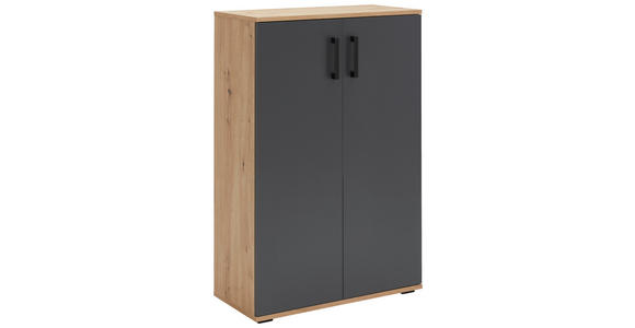 SCHUHSCHRANK 70/106/29,5 cm - Anthrazit/Schwarz, KONVENTIONELL, Holzwerkstoff/Kunststoff (70/106/29,5cm) - Xora