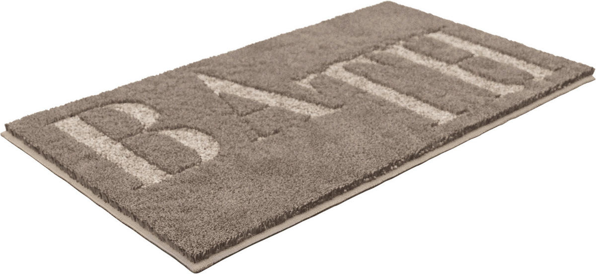 BADEMATTE Braun 80/50/2 cm  - Braun, Basics, Kunststoff/Textil (80/50/2cm) - Esposa