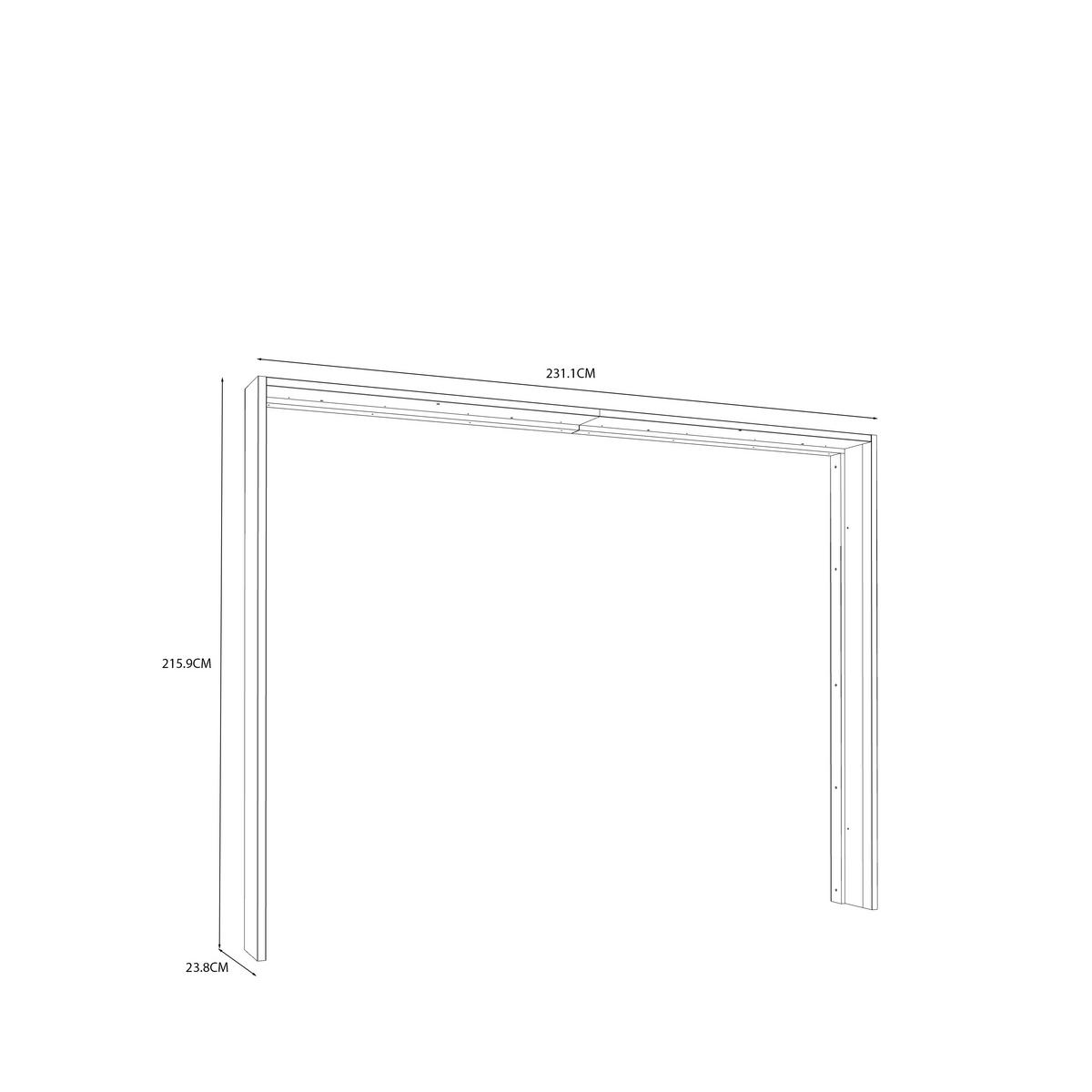 RAMĂ PENTRU DULAP in culoare lemn stejar  - culoare lemn stejar, Modern, material pe bază de lemn (231,1/215,9/23,8cm) - Hom`in