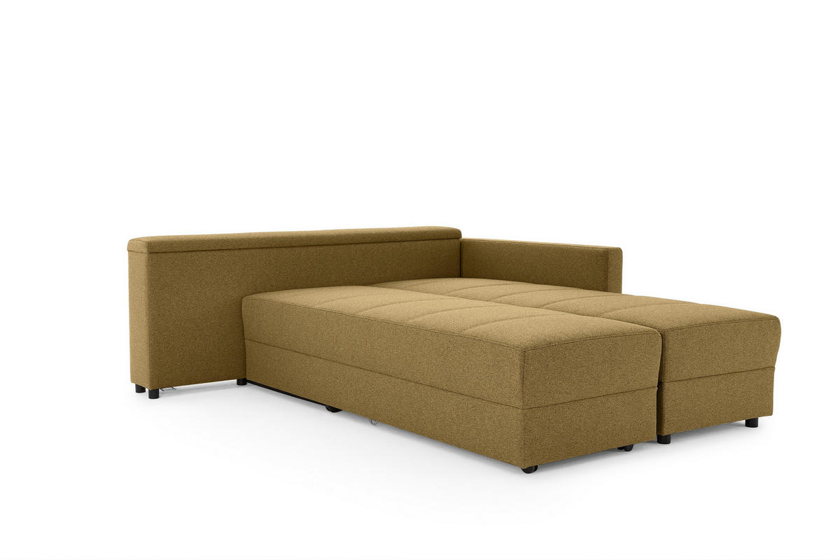 ECKSOFA LOOKS III Messingfarben Webstoff  - Messingfarben/Schwarz, Design, Kunststoff/Textil (229/287cm) - LOOKS by W.Joop