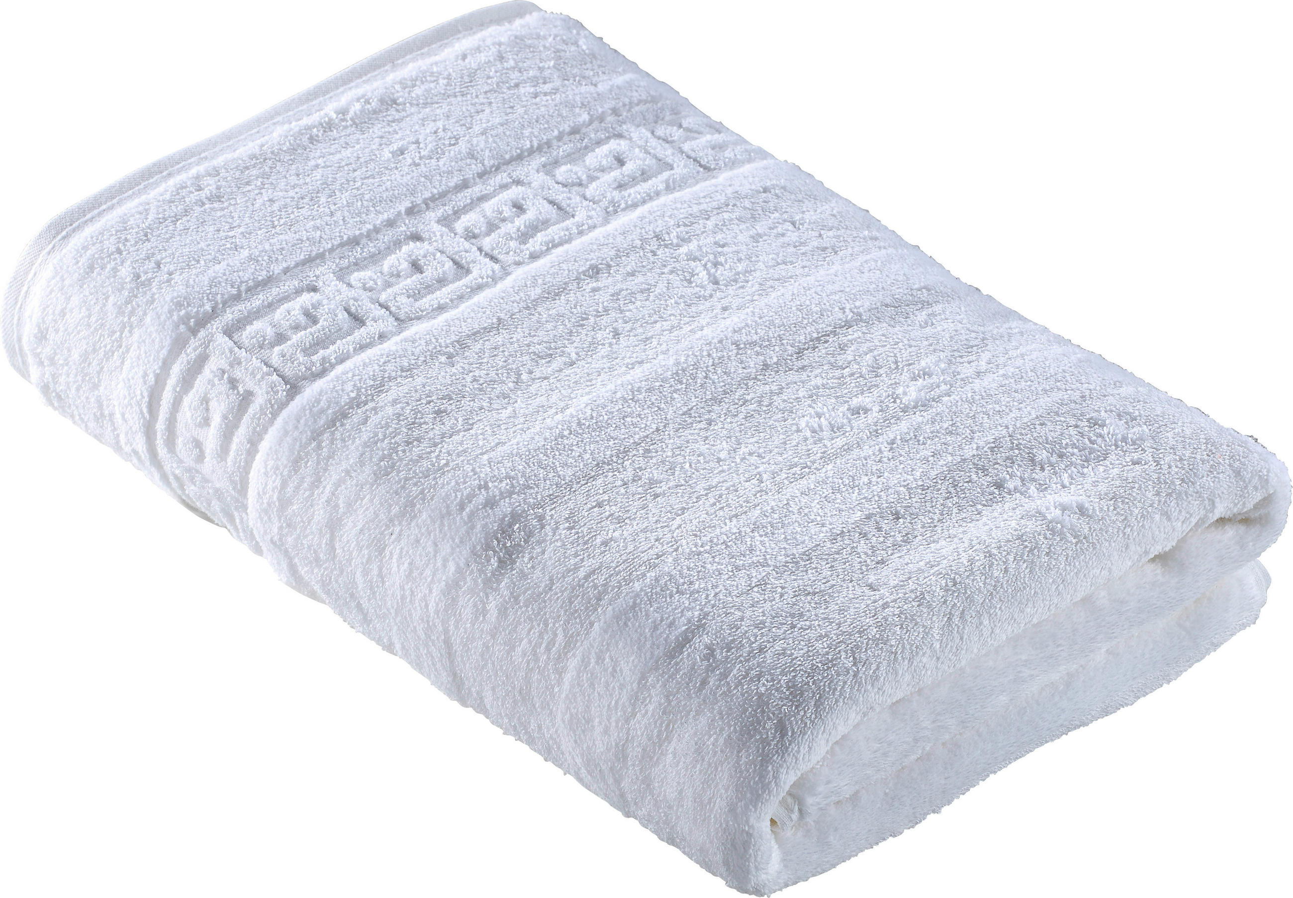 DUSCHTUCH Noblesse Uni 80/160 cm  - Weiss, Basics, Textil (80/160cm) - Cawoe