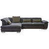 ECKSOFA  in Chenille Schwarz  242/313 cm  - Chromfarben/Schwarz, Design, Textil (242/313cm) - Xora