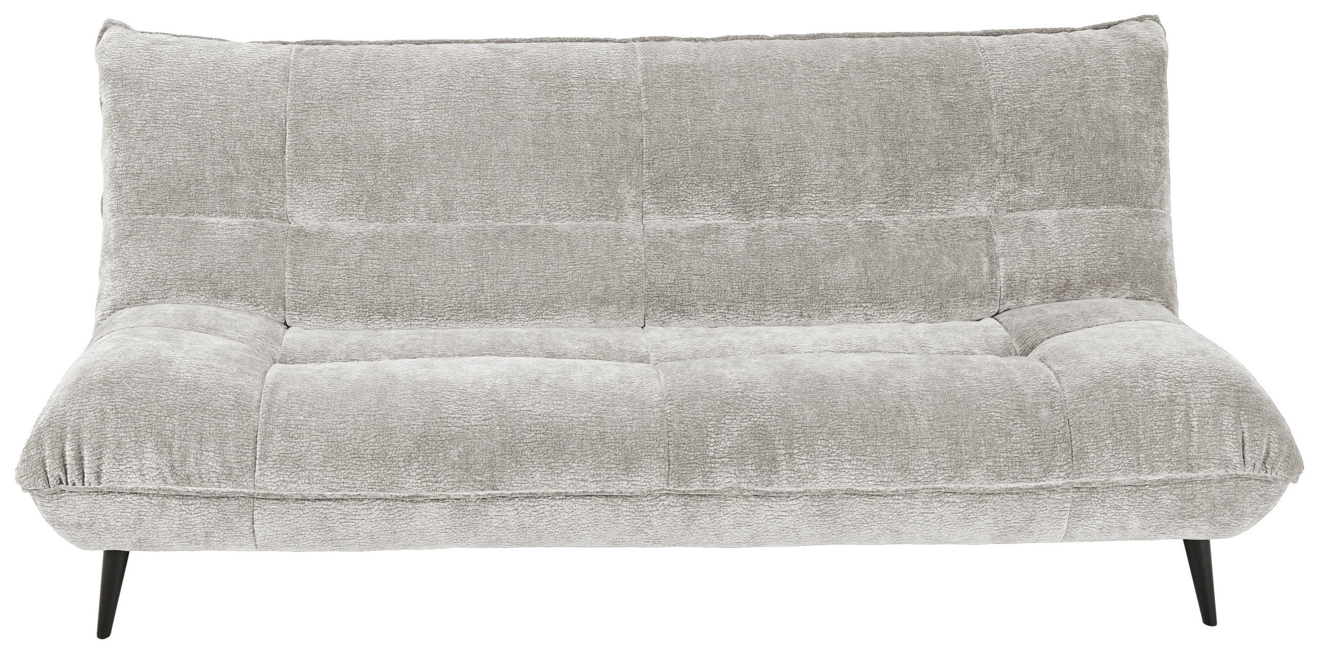 3-SITZER-SOFA Mikrofaser Grau  - Schwarz/Grau, KONVENTIONELL, Textil/Metall (230/100/101cm) - Hom`in