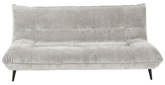 3-SITZER-SOFA in Mikrofaser Grau  - Schwarz/Grau, KONVENTIONELL, Textil/Metall (230/100/101cm) - Hom`in