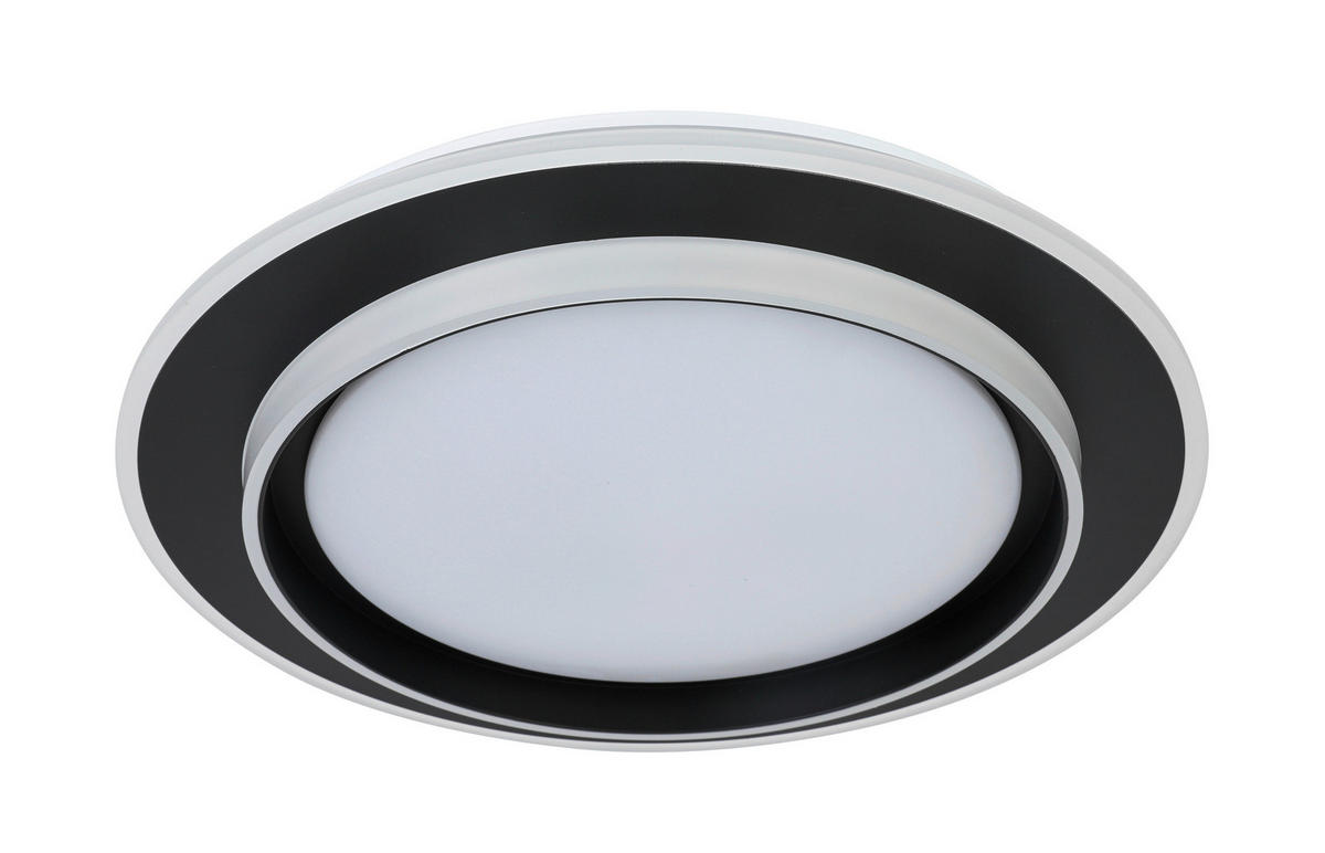 LED PLAFONJERA  - bela/crna, Trendi, metal/plastika (39/6cm) - Novel