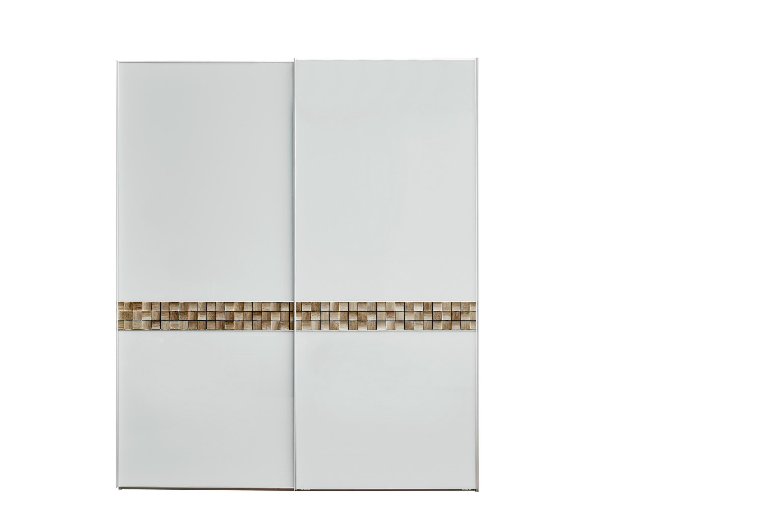 SCHWEBETÜRENSCHRANK in Grau, Eiche dunkel  - Eiche dunkel/Alufarben, Design, Glas/Holz (188/240/68cm) - Dieter Knoll