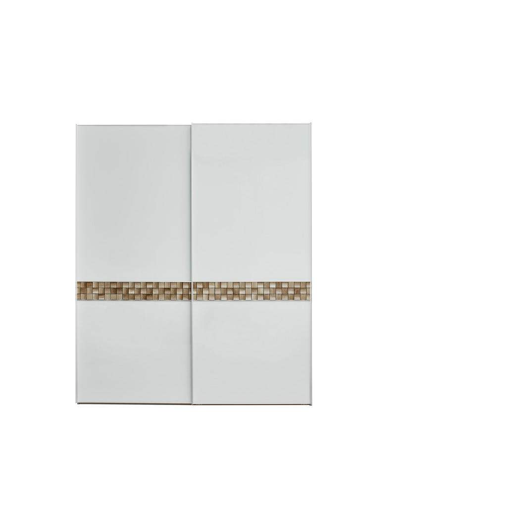 Thumbnail - Dieter Knoll Schwebetürenschrank, Grau, Eiche dunkel, Holzwerkstoff, Eiche, massiv, 4 Fächer, 225x240x68 cm, Blauer Enge...