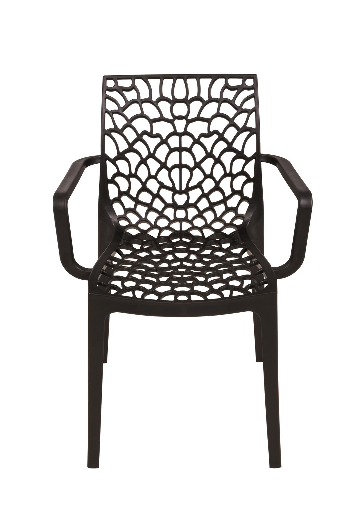 GARTENSTUHL-SET Schwarz  - Schwarz, MODERN, Kunststoff (58/81/52cm) - Gardenson