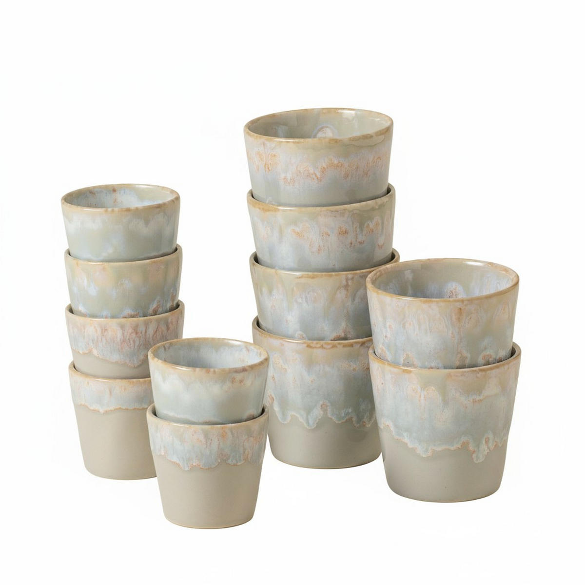 ESPRESSO & KAFFEETASSENSET GRESPRESSO 12-teilig  - Hellgrau, Basics, Keramik - Costa Nova