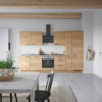 KÜCHENLEERBLOCK Structura 330 cm  in Eichefarben, Schieferfarben  - Schieferfarben/Eichefarben, MODERN, Holzwerkstoff/Metall (330cm) - Nobilia