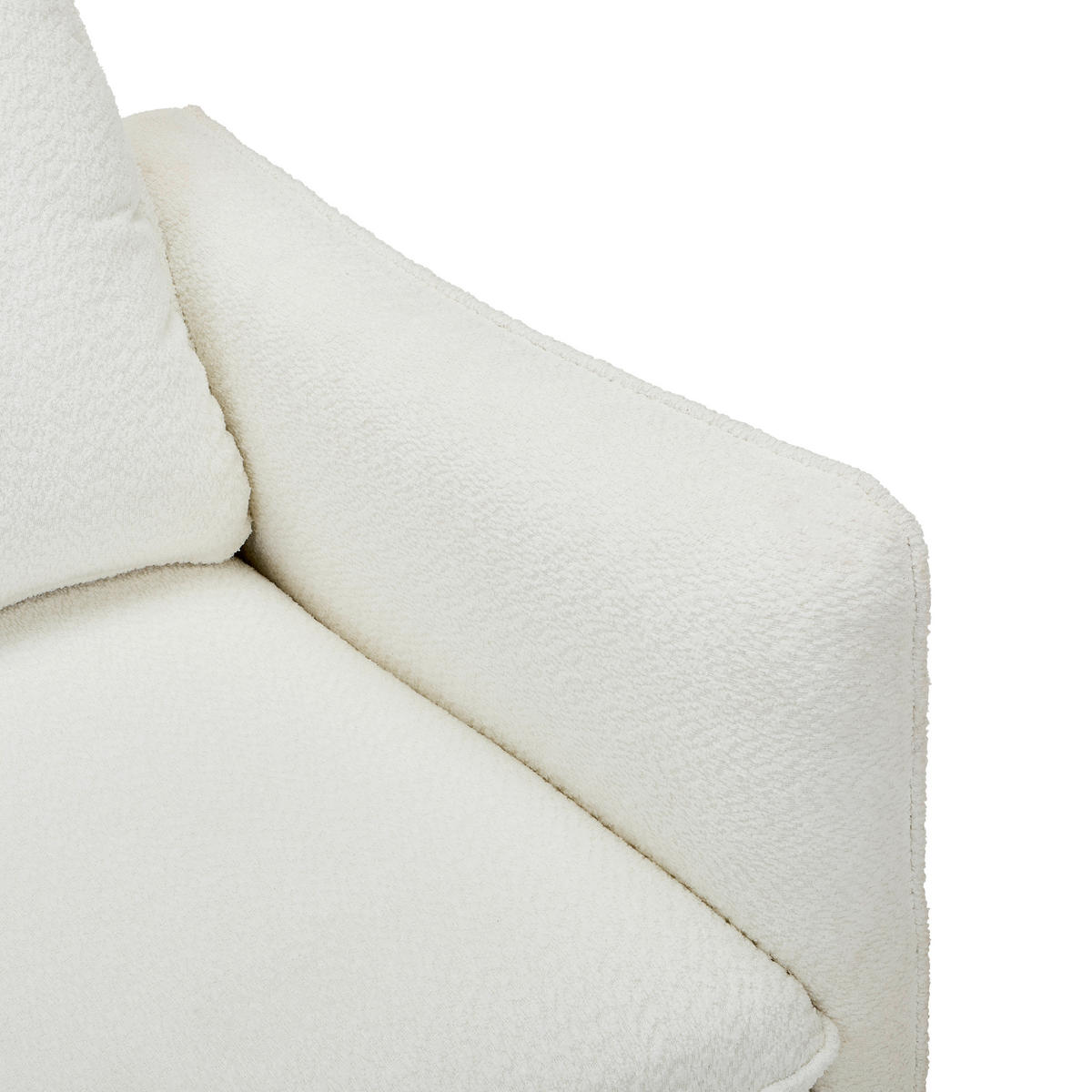 SOFA tekstil  bijela    - bijela/crna, Trend, tekstil/metal (198/90/85cm) - MID.YOU