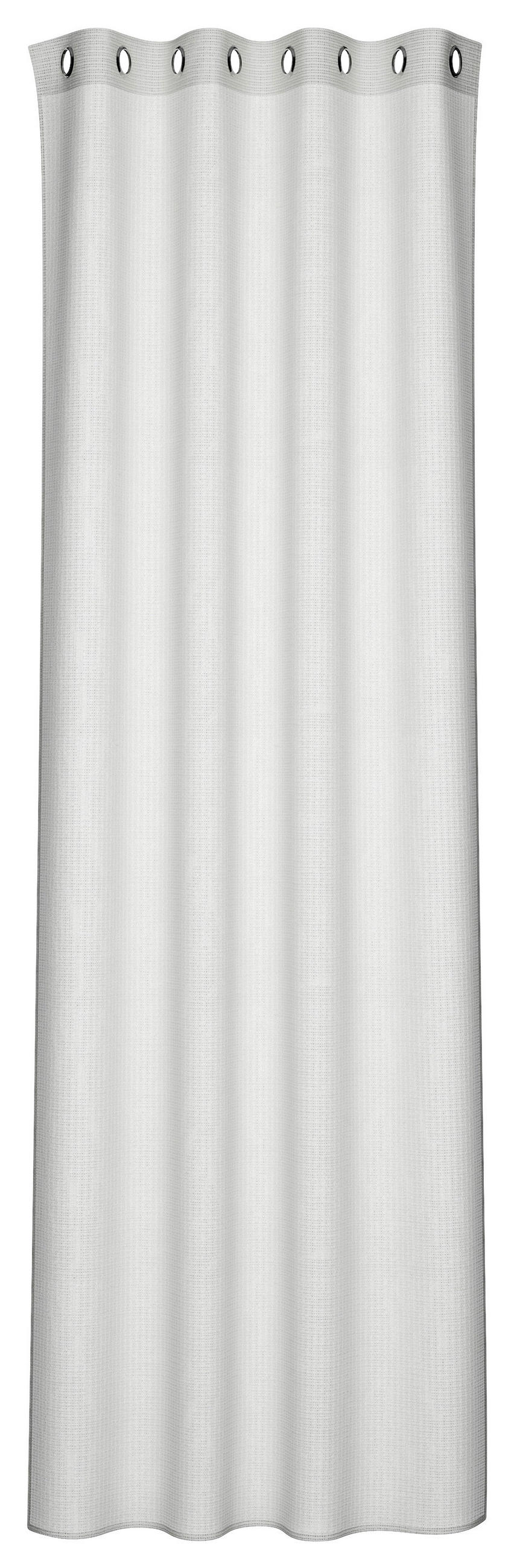 ÖSENVORHANG halbtransparent  - Weiß, Basics, Textil (140/245cm) - Fuggerhaus