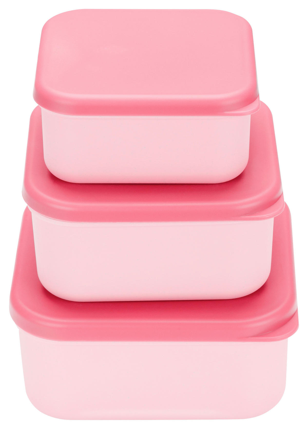 VORRATSDOSENSET 3-teilig  - Rosa, Natur, Naturmaterialien/Kunststoff - Avelia