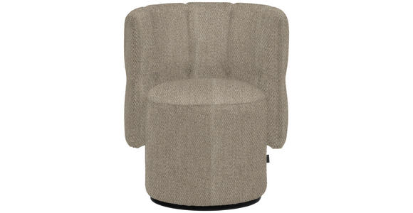 COCKTAILSESSEL - Greige/Schwarz, Design, Holz/Textil (73/82/62cm) - Emilio Belluti