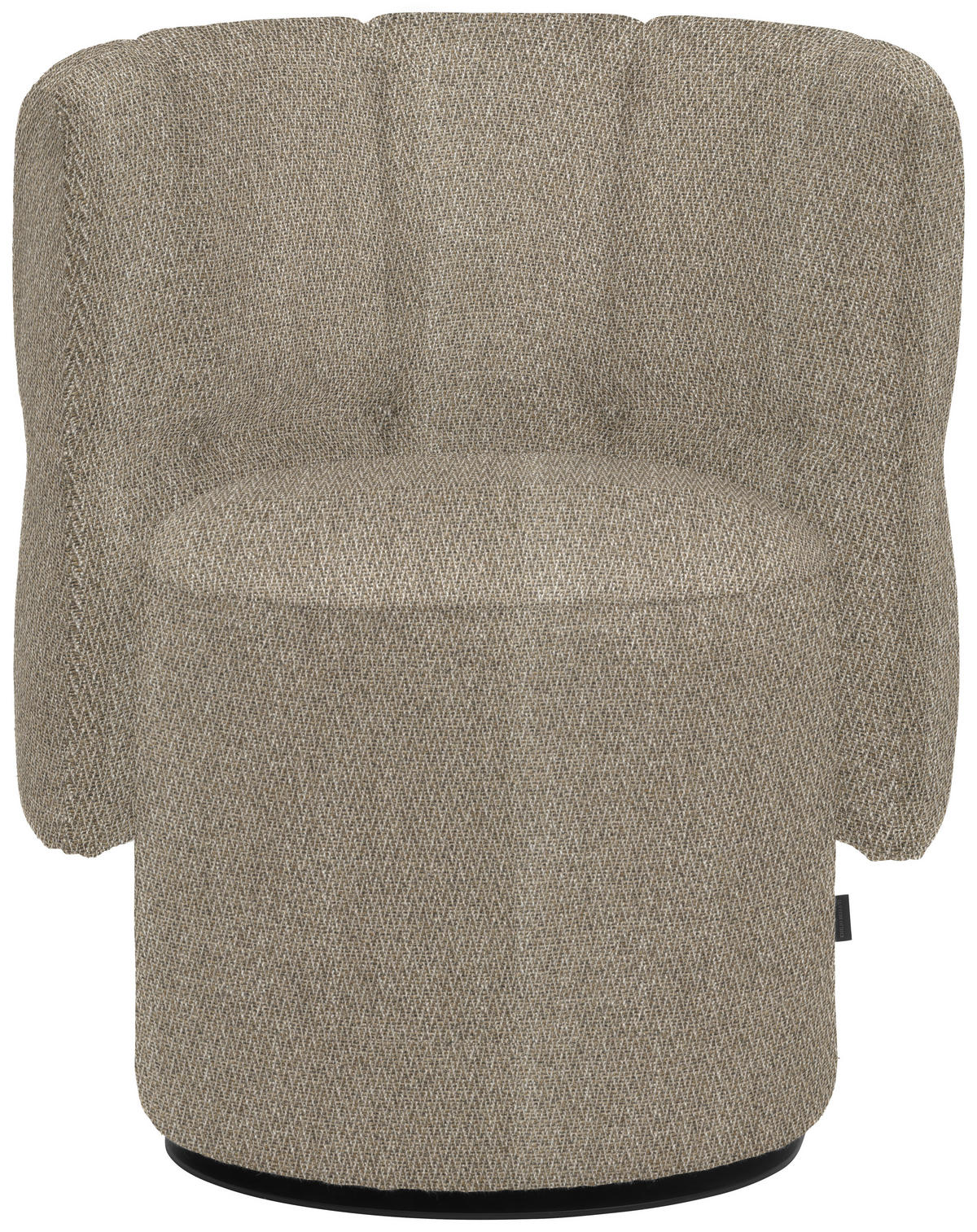 COCKTAILSESSEL in Webstoff Greige  - Greige/Schwarz, Design, Holz/Textil (73/82/62cm) - Emilio Belluti