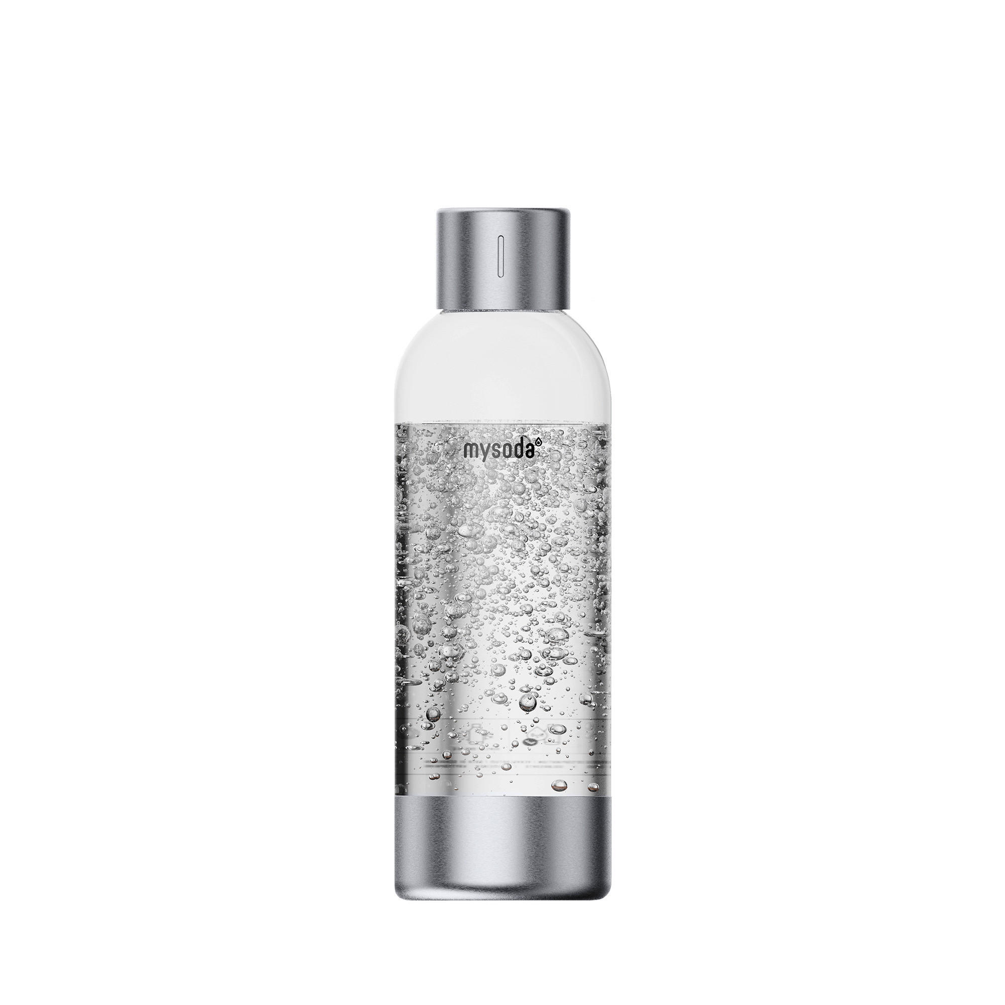 WASSERSPRUDLER-FLASCHE Premium  - Silberfarben, Basics, Kunststoff/Metall (8.5/26.7cm) - mysoda