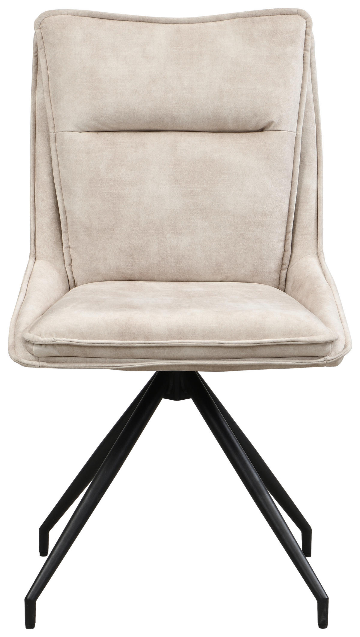 STOL  360° vridbar sits vävt tyg  - beige/svart, Design, metall/textil (52/92/61cm) - Carryhome
