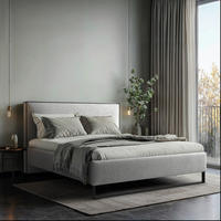 POLSTERBETT 180/200 cm,  in Beige, gepolstertes Kopfteil, Lattenrost, Bettkasten,  - Beige/Schwarz, MODERN, Holz/Holzwerkstoff (180/200cm) - MID.YOU