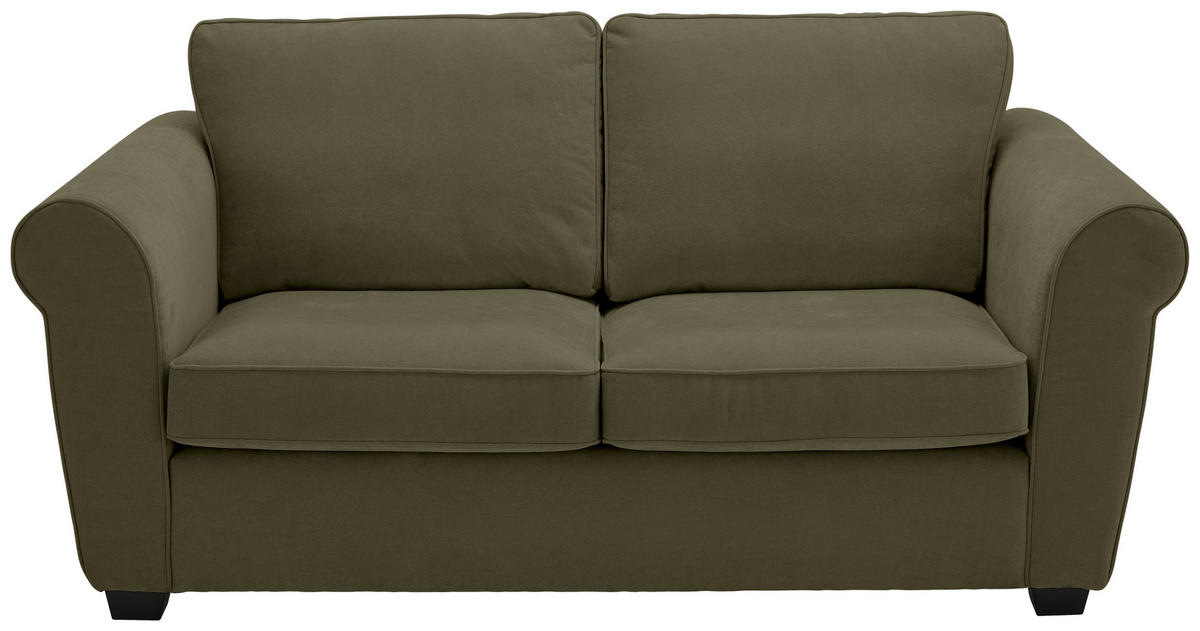 2,5-SITZER Chenille Dunkelgrün  - Dunkelgrün/Schwarz, KONVENTIONELL, Kunststoff/Textil (196/88/86cm) - Carryhome