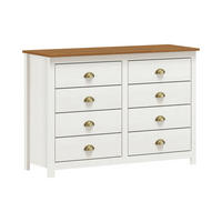 KOMMODE  in 125/85/41 cm  - Messingfarben/Weiß, Natur, Holz/Metall (125/85/41cm) - Livetastic
