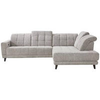 ECKSOFA Grau Webstoff  - Schwarz/Grau, Design, Holz/Textil (302/216cm) - Xora