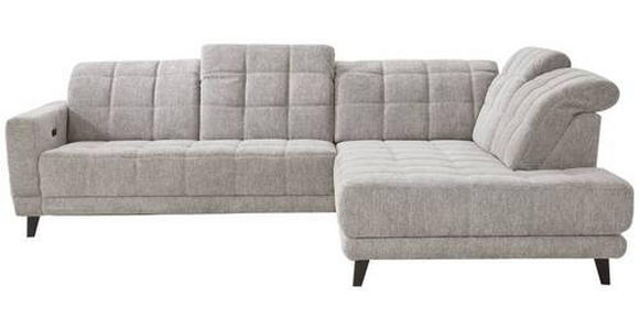 ECKSOFA Grau Webstoff  - Schwarz/Grau, Design, Holz/Textil (302/216cm) - Xora